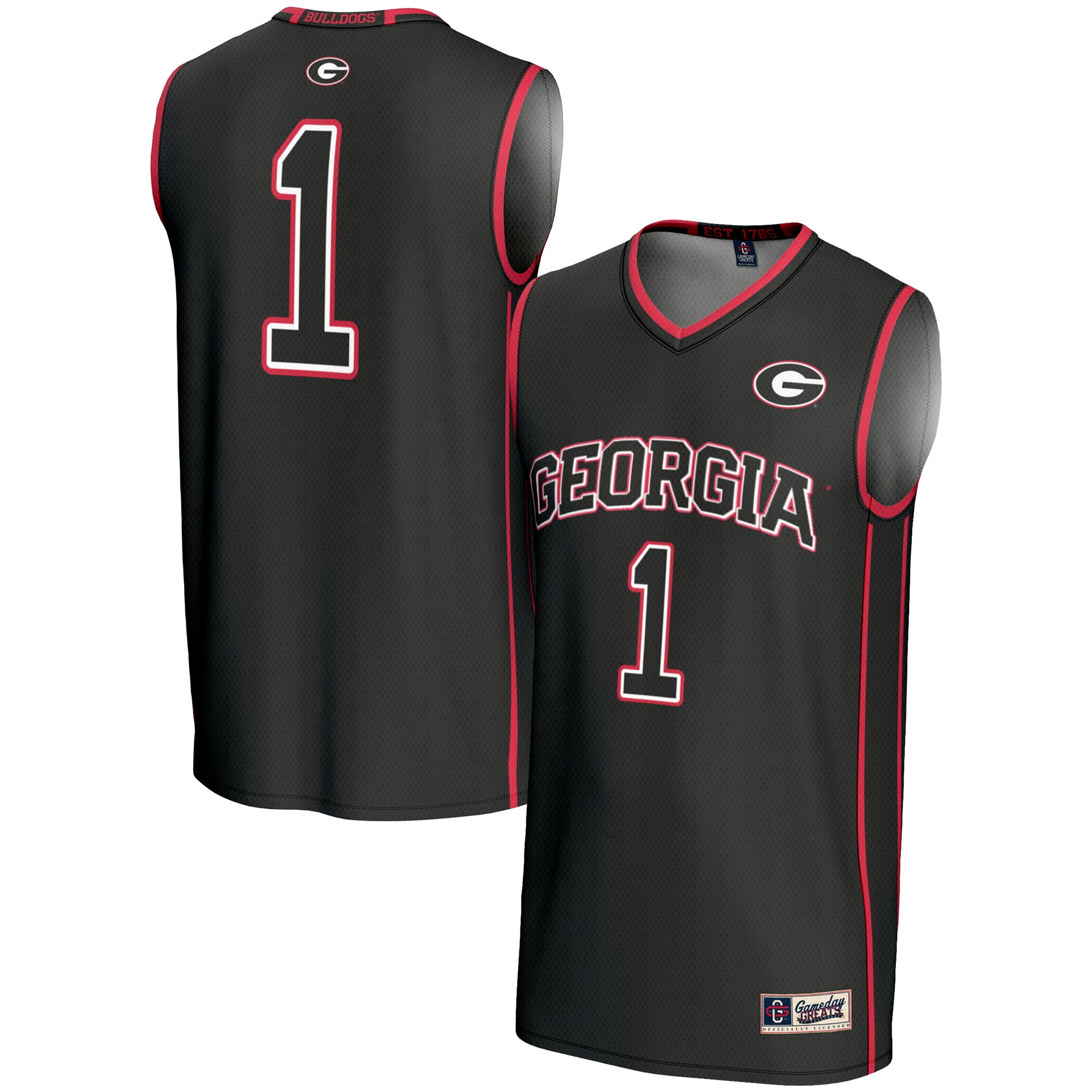 #1 Georgia Bulldogs GameDay Greats Youth Lightweight Basketball Jersey - Black