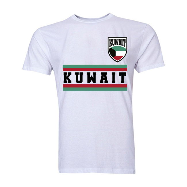 Top-Tier Kuwait Core Football Country T-Shirt (White) Top-Tier