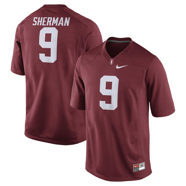 premium Men's None Richard Sherman #9 Red 2024 Football Jersey