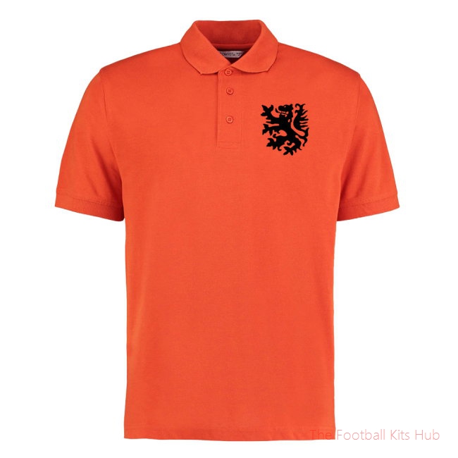 Holland National Team Embroidered Polo Shirt (Orange)