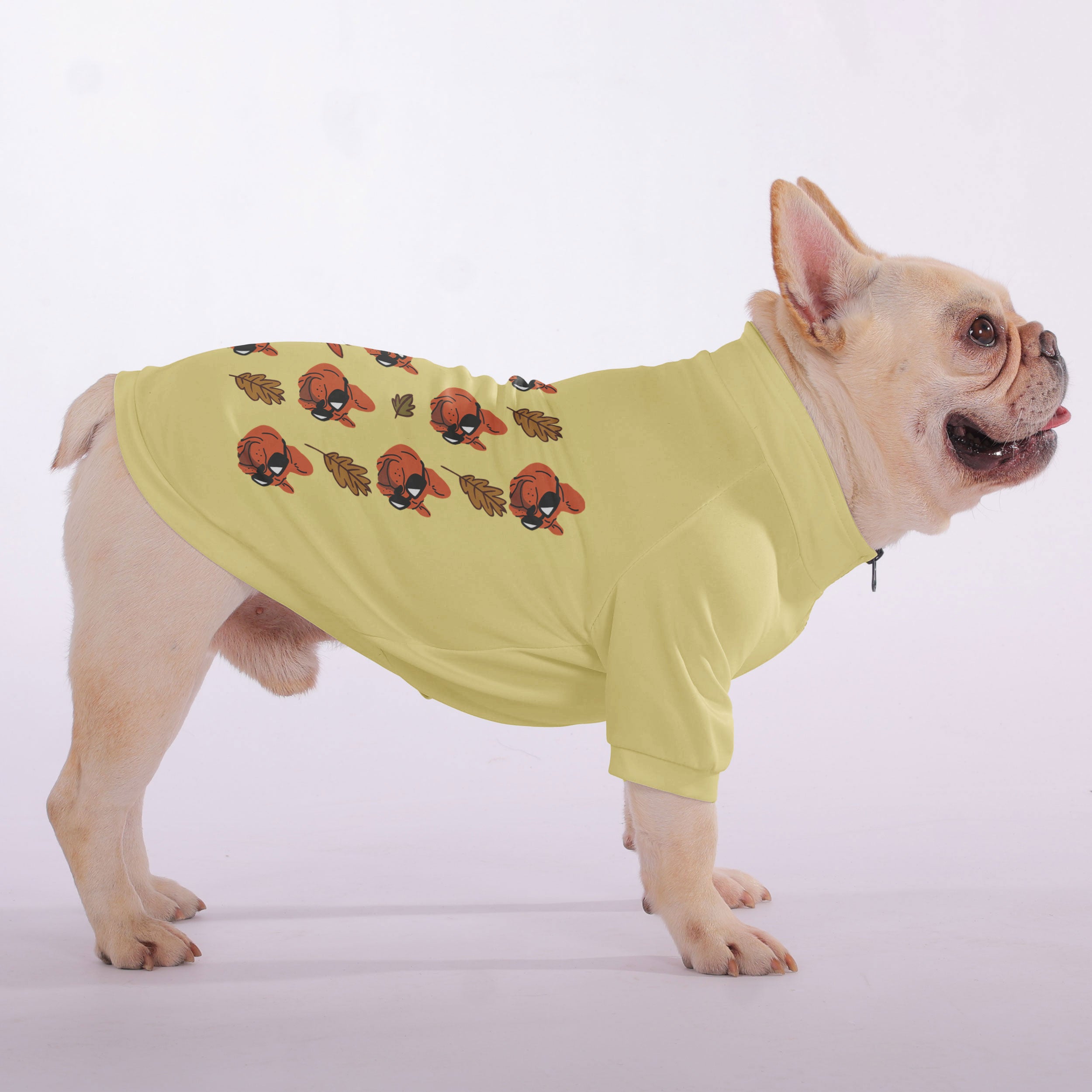 French Bulldog Jaimie Snuggly Zip Up Sweatshirt For French Bulldogs Durable Dog Item