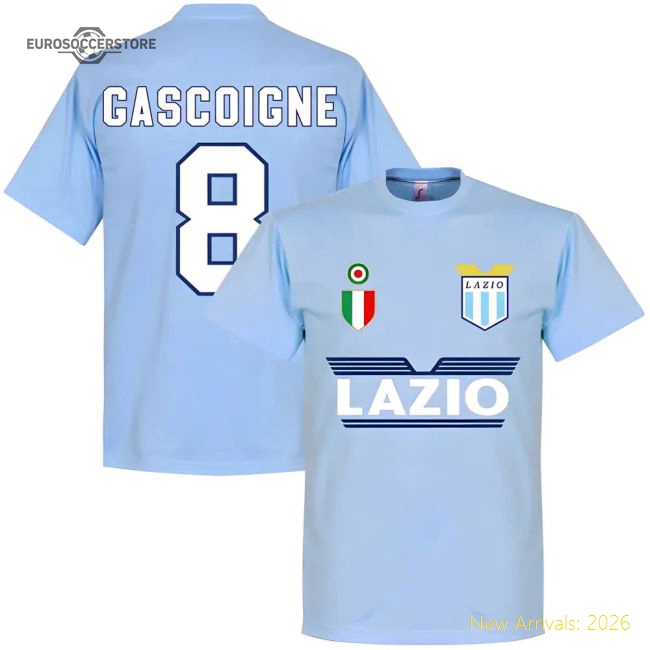 Premium Lazio Shirt Paul Gascoigne Jersey 2023-2024 Comfortable