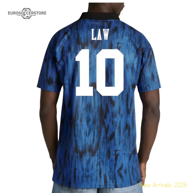 Official Vintage Uniform Law 10 1992-1993 Man Utd Premium Away