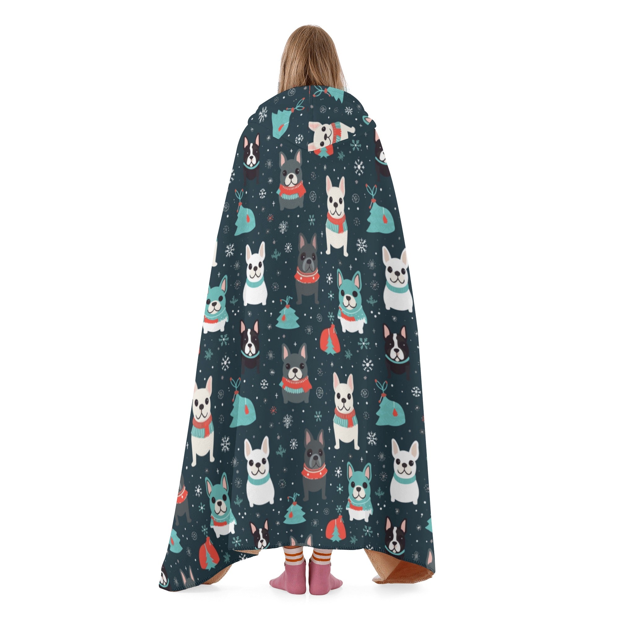 Premium Culture-Inspired Christmas Vibes - Hooded Blanket for Dog Owners