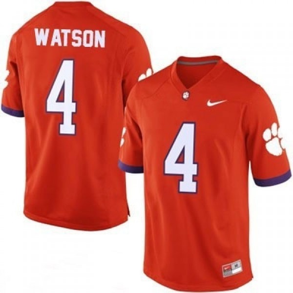 Clemson Tigers Men Deshaun Watson #4 Nike Orange Elite Series Jersey