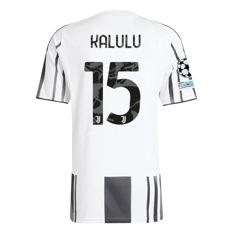Juventus Kalulu 2025-2026 UCL Home Jersey – Authentic Shirt