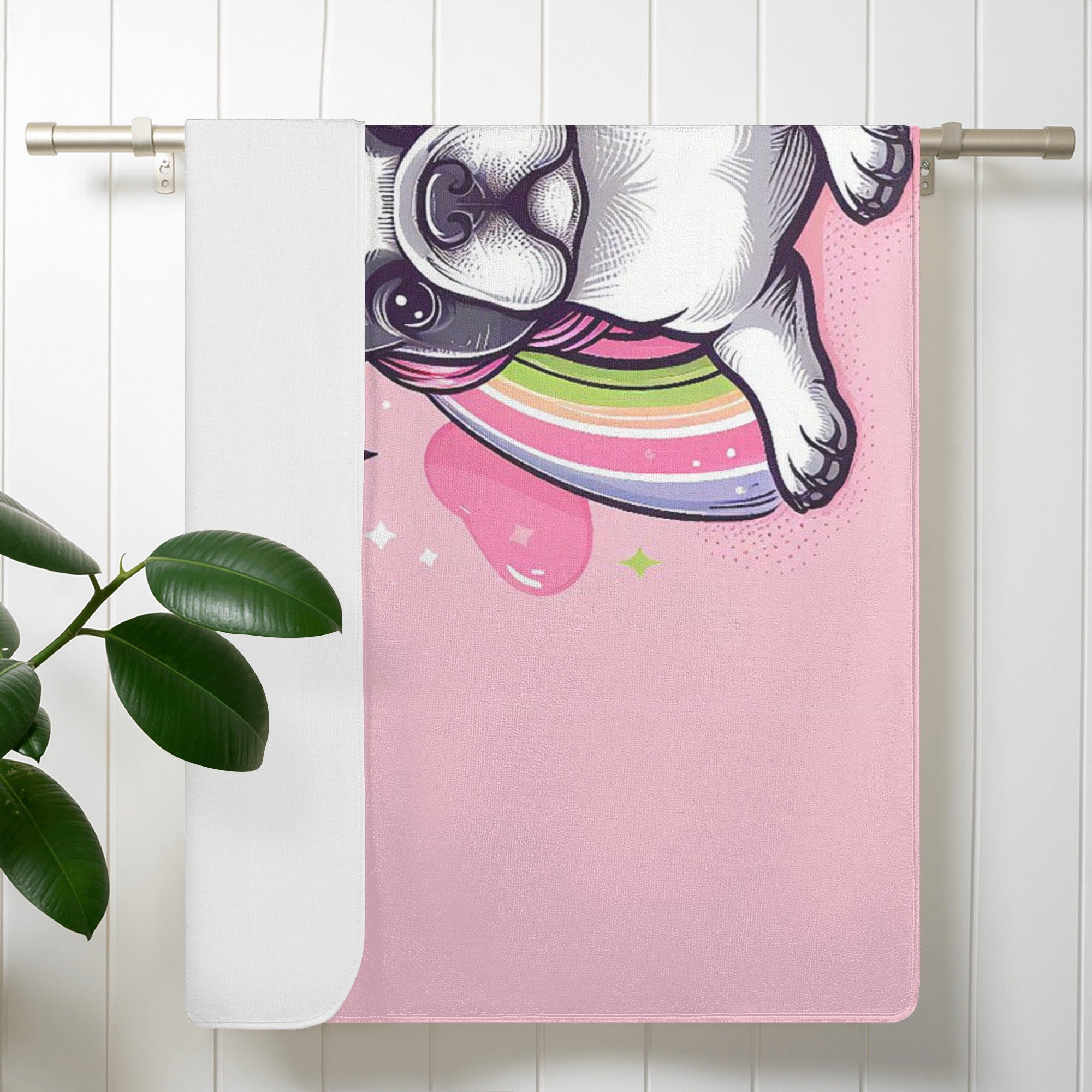 Comfortable Frenchie-Fan Coco - Bath Towel for Casual Outings Durable