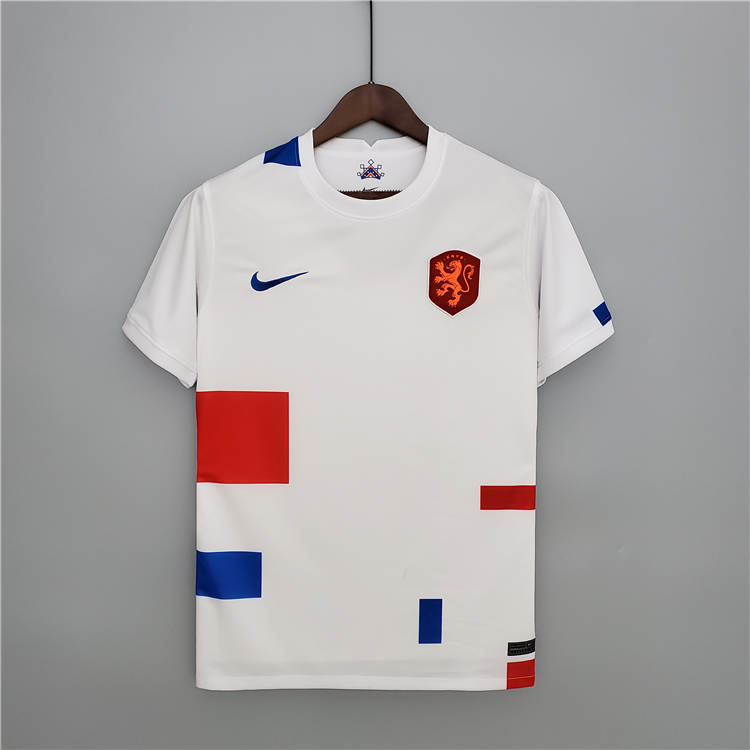 2022 Netherlands Soccer Shirt Away White Football Shirt - Official