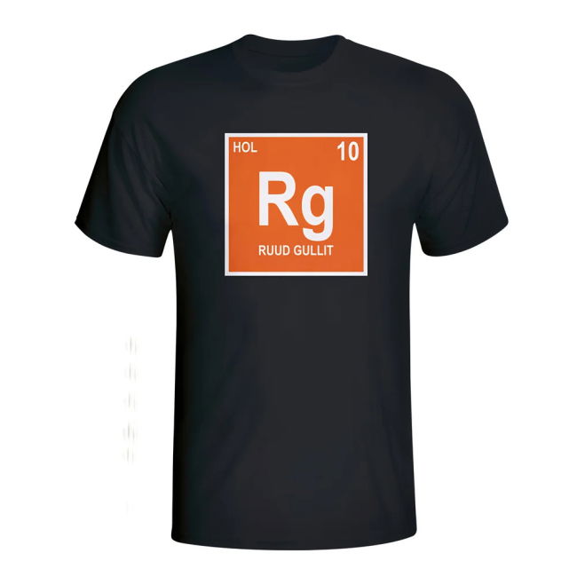 Ruud Gullit Holland Periodic Table T-Shirt (Black) Euro
