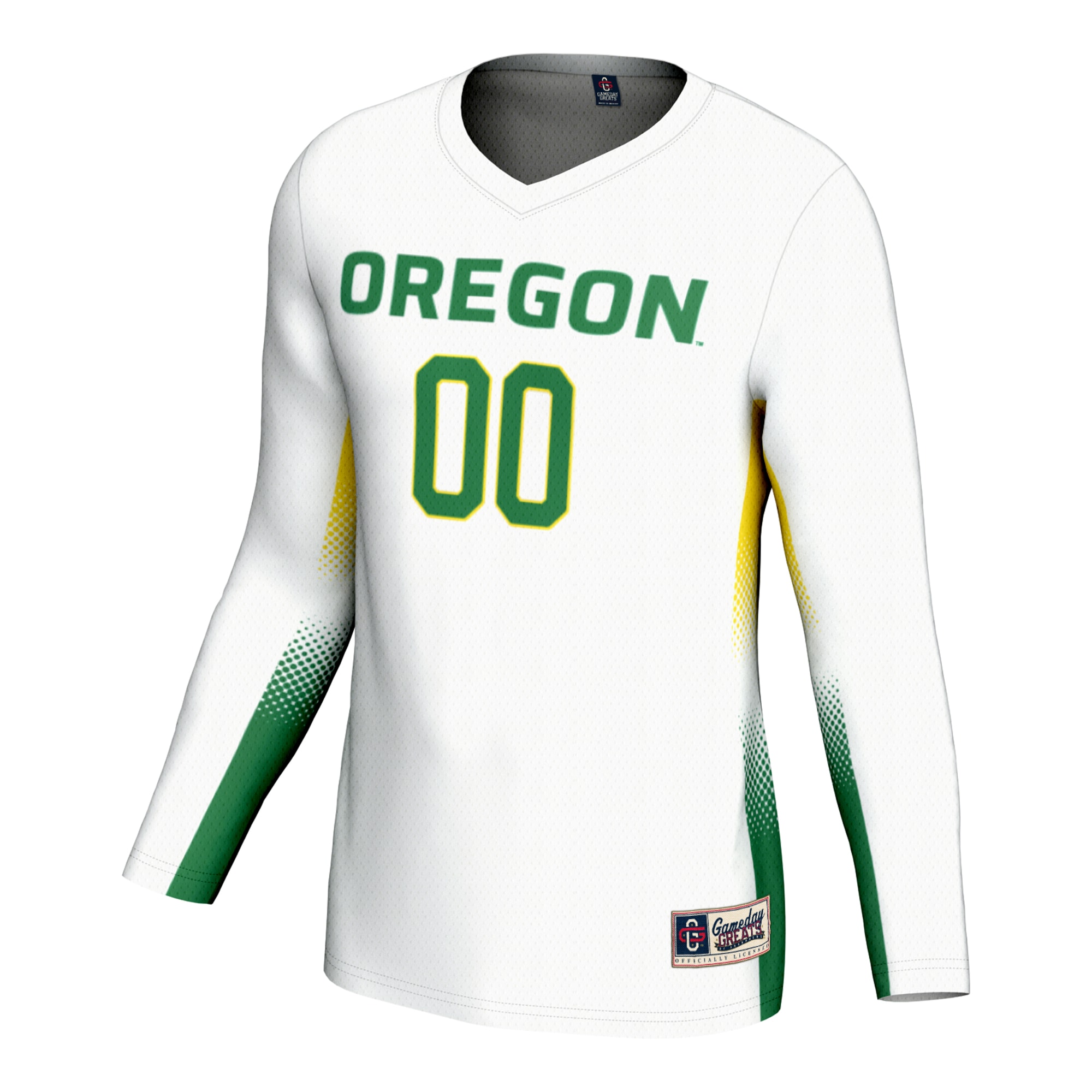 [DDG] Oregon Ducks GameDay Greats Unisex NIL Lightweight Volleyball Jersey - White