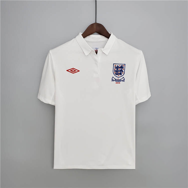 2010 England Home White Retro Soccer Jersey Football Shirt - Official