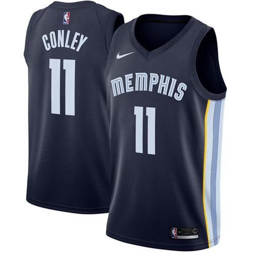 Nike Memphis Grizzlies #11 Mike Conley Navy Blue NBA Swingman Icon Edition Jersey Mens
