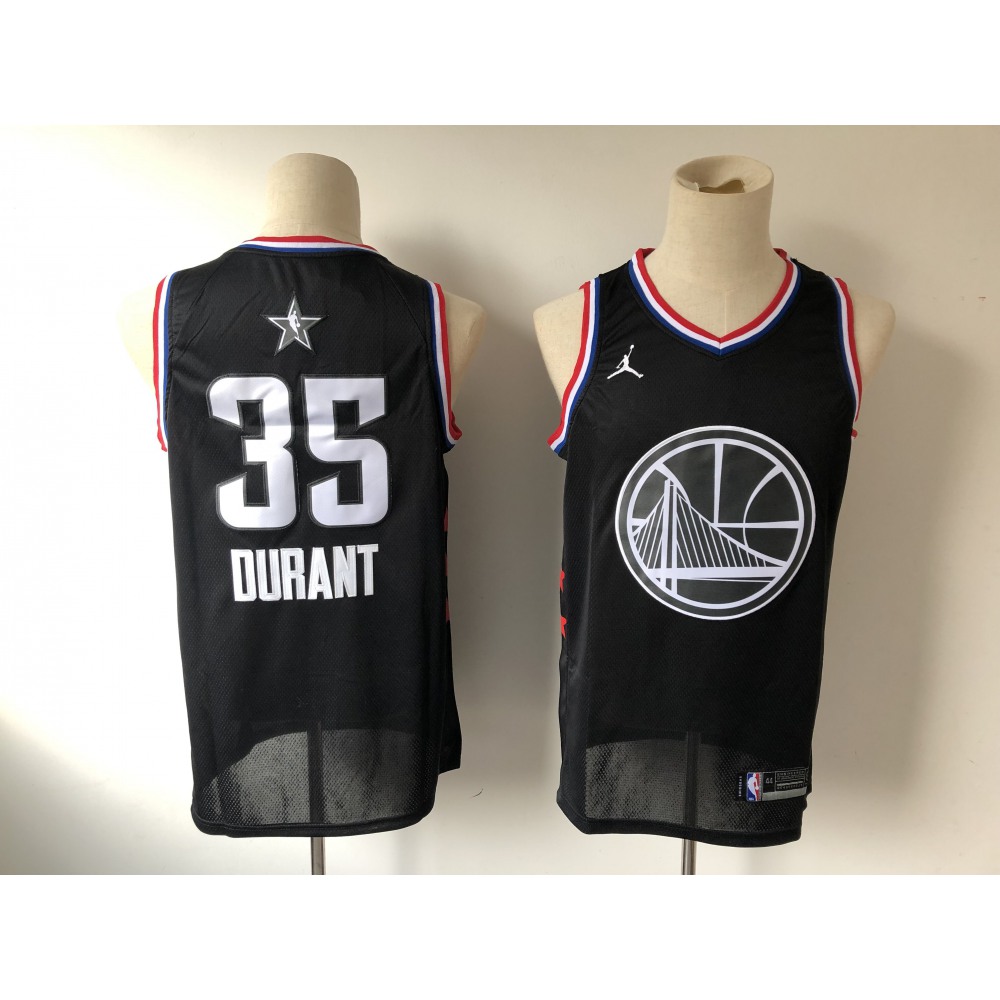 Classic Jersey Golden State Warriors Kevin Durant35 - Black - Fan Favorite