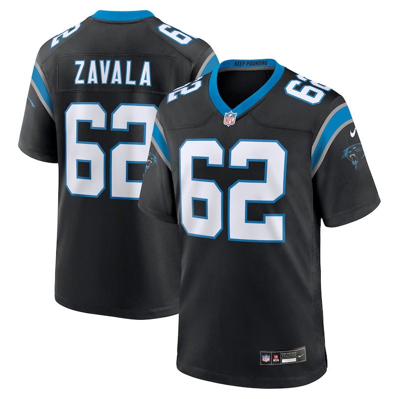 None Chandler Zavala CAR Panthers Championship Elite Jersey Football A