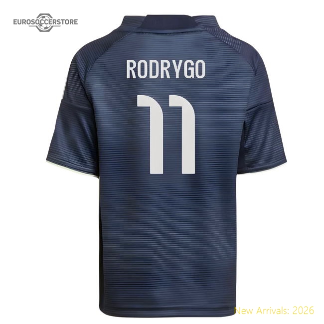 Trending 2025-2026 Real Madrid Away Mini Kit (Rodrygo 11)