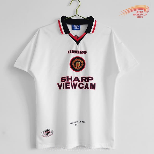 Manchester United 96-97 Away White Football Kit