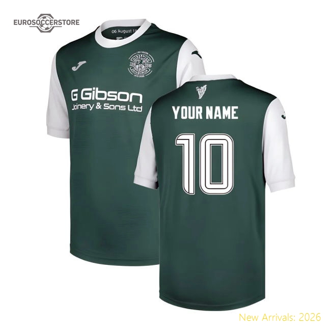 Personalised Hibernian Football Shirts Children 2025 Home Jersey Jersey