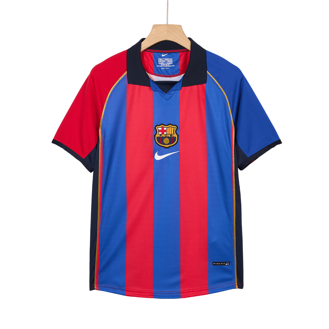 Retro 2001/02 Barcelona Home  Soccer Jersey Authentic Kit