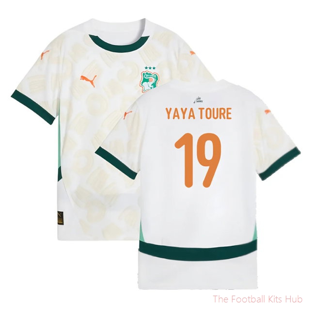 2024-2025 Ivory Coast Away Shirt (Kids) (Yaya Toure 19)
