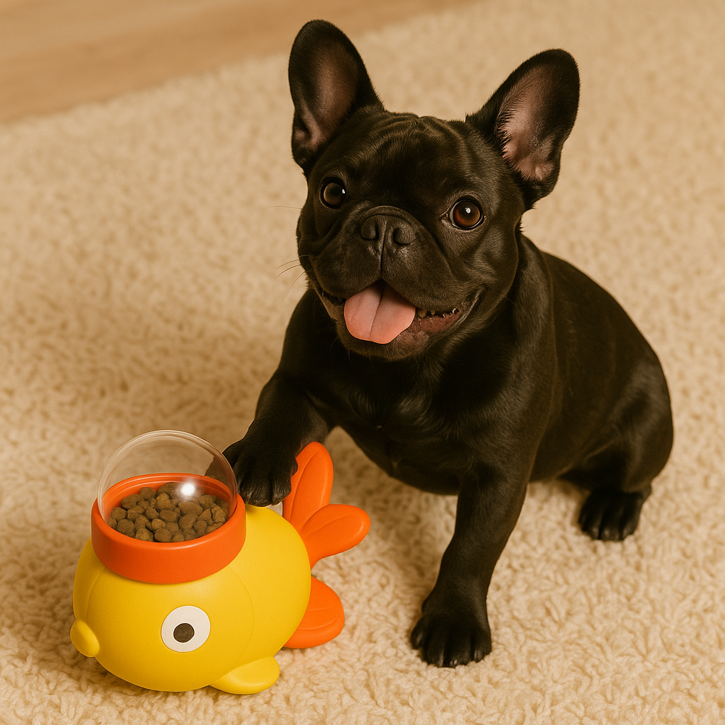 Frenchie Food Puzzle Toy – Slow Feeder Dispenser for Smart Dogs