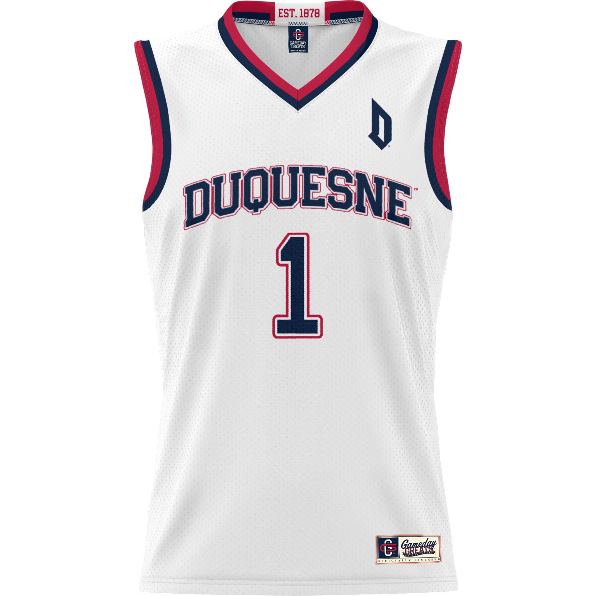 [DDG] Duquesne Dukes GameDay Greats Youth Lightweight Basketball Jersey - White