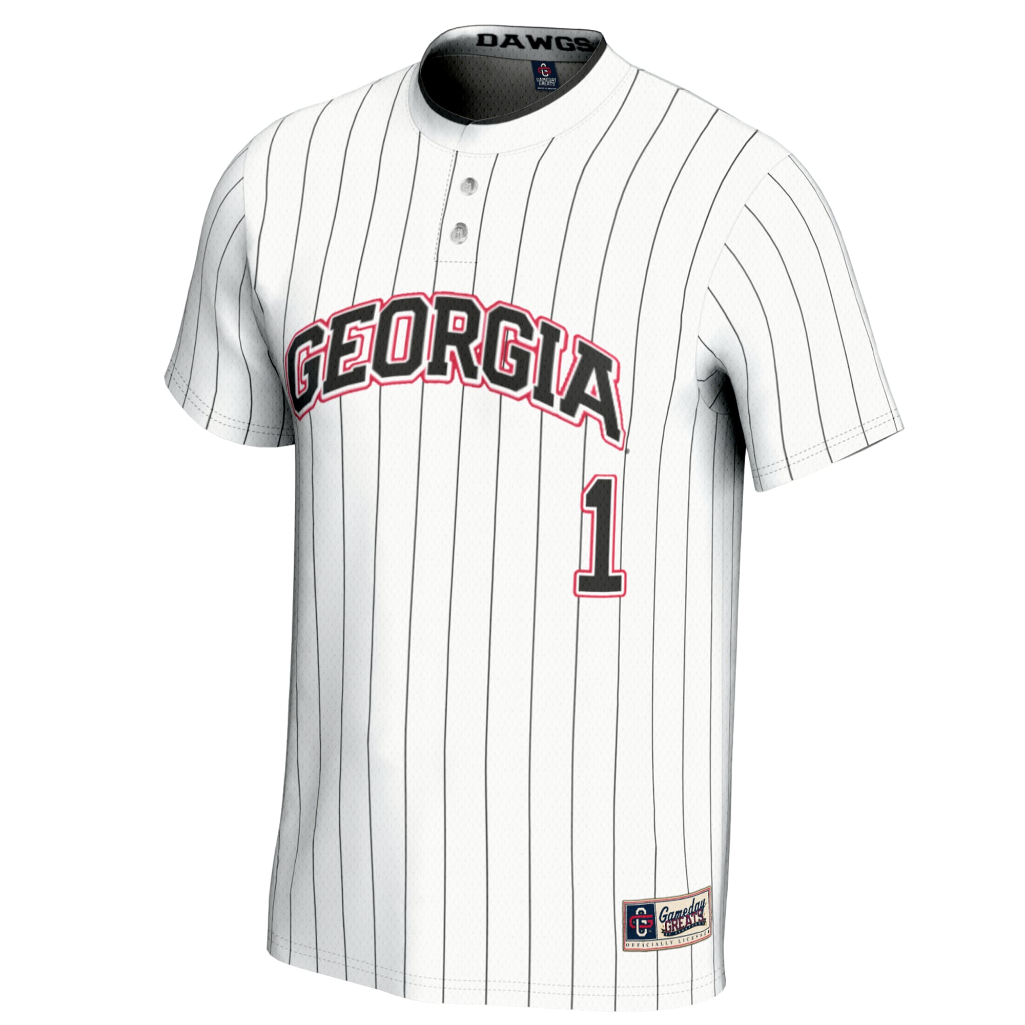 #1 Georgia Bulldogs GameDay Greats Youth Lightweight Softball Jersey - White
