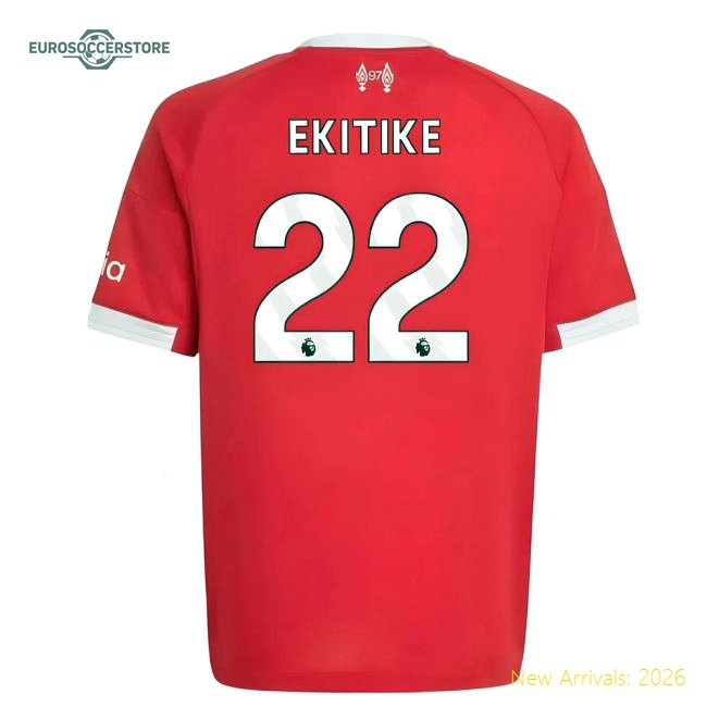 Child-friendly Liverpool Kids Ekitike Jersey 2025-2026 Breathable