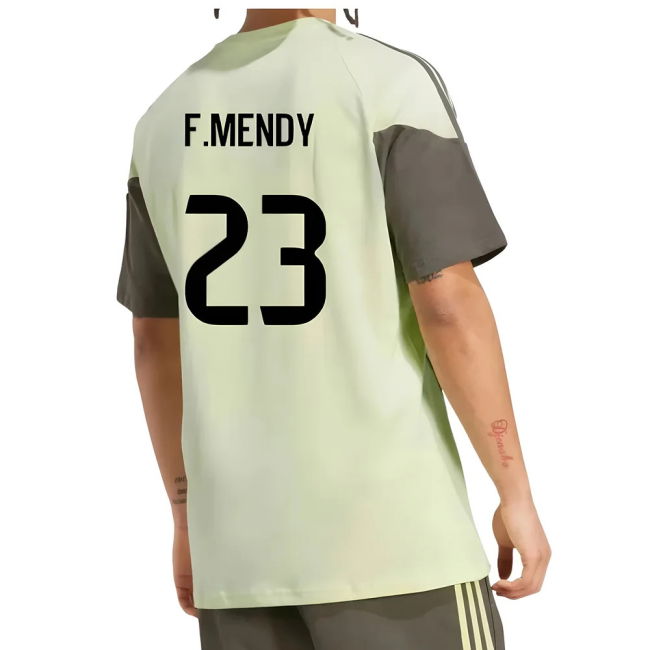 2025-2026 Real Madrid Training Tee (Almost Lime) (F.Mendy 23)
