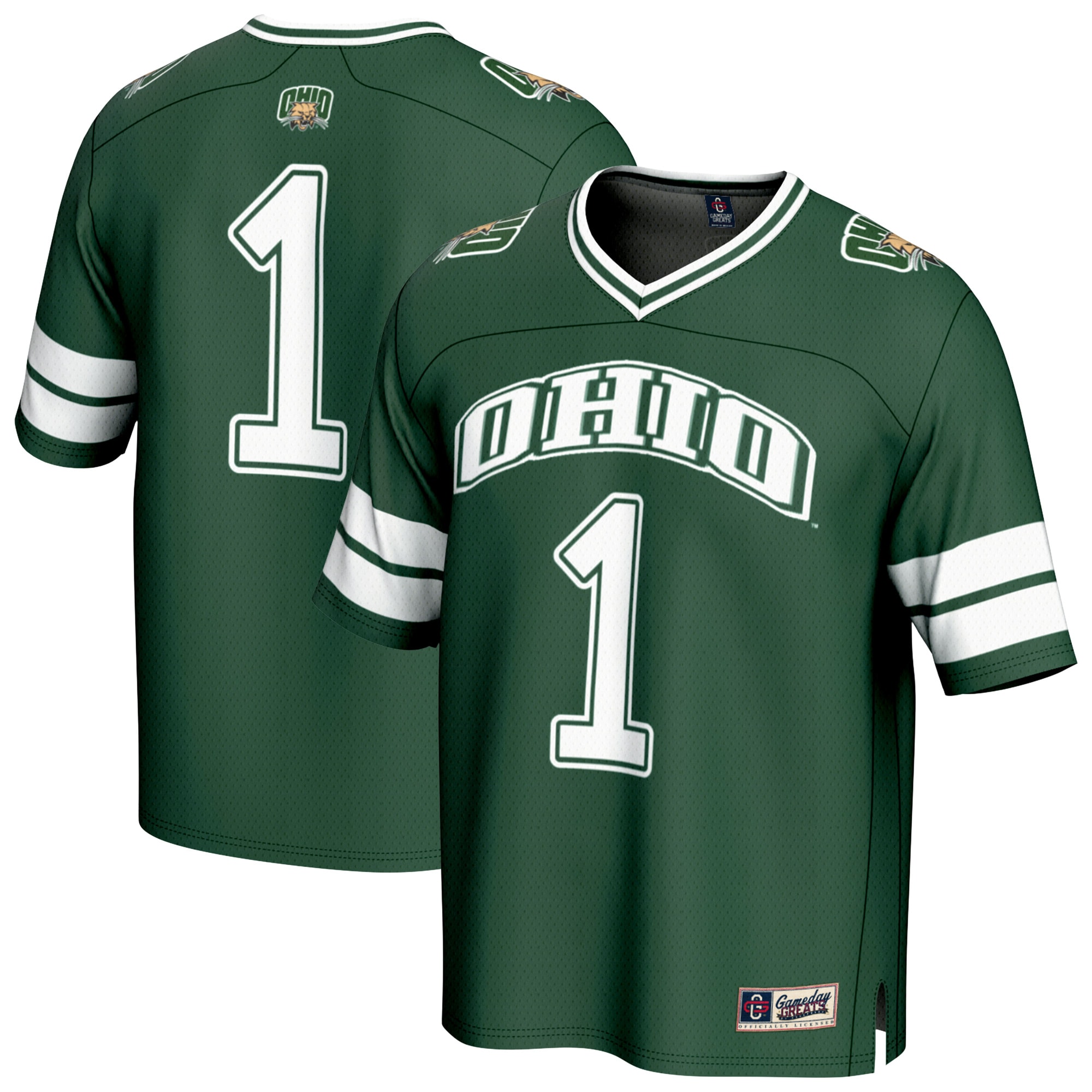 #1 Ohio Bobcats GameDay Greats Youth Lightweight Collegiate Football Fashion 2026 Season Football Jersey - Green