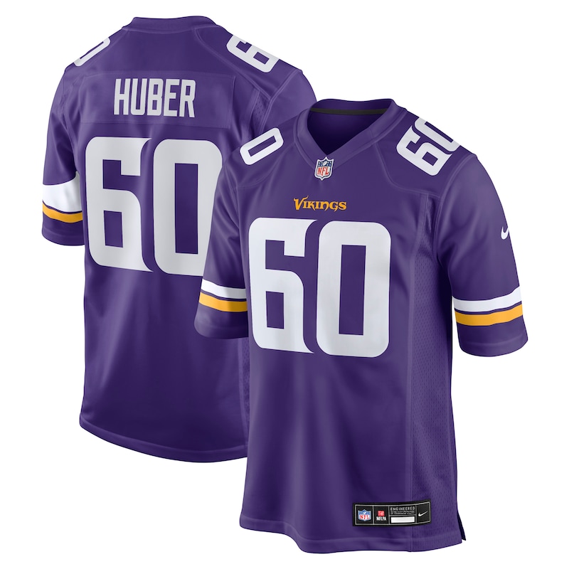 None Joe Huber MIN Vikings Classic Genuine Jersey Game Day Wear
