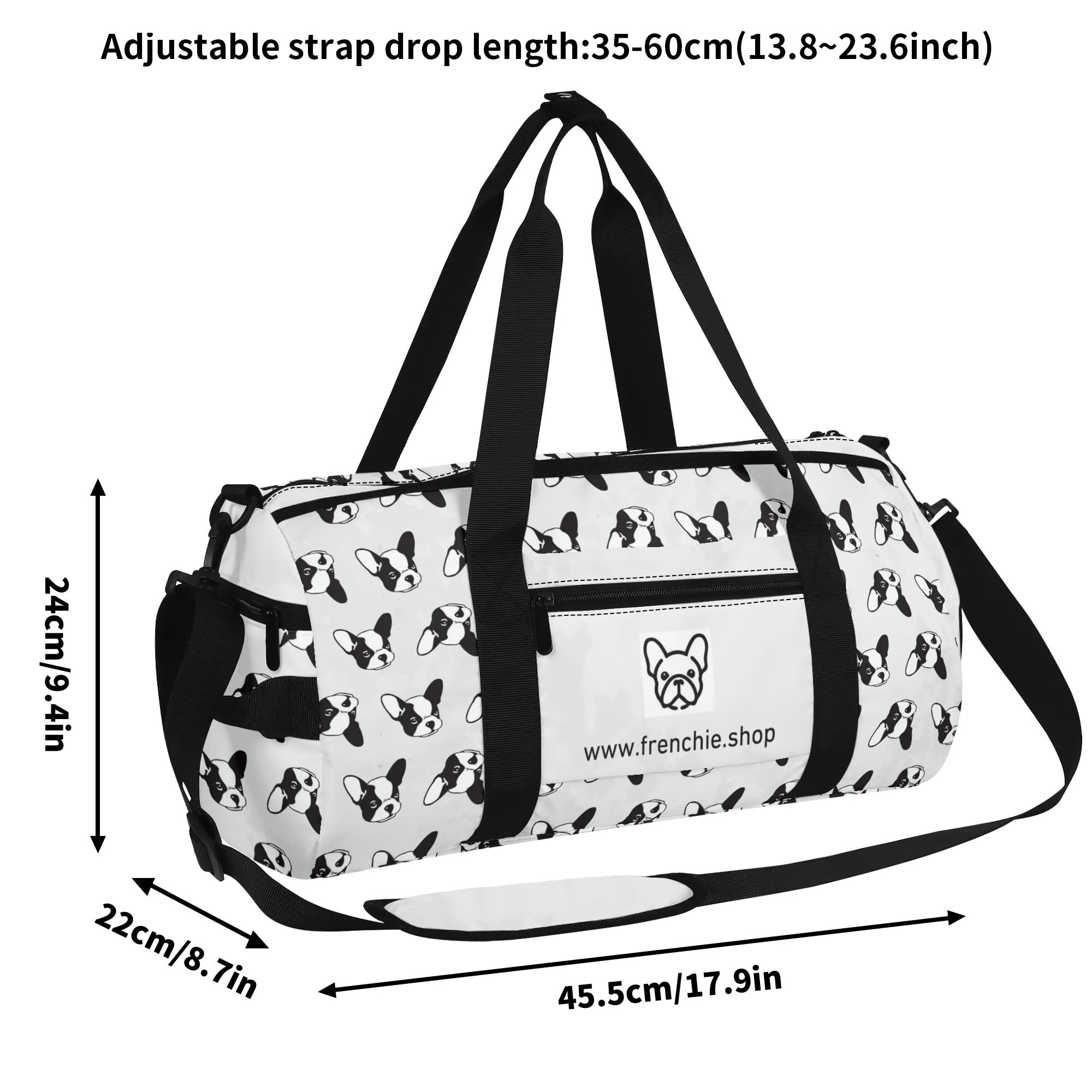 Durable Pet-Lover Coco - Gym Bag For Frenchie Lovers for Street Style