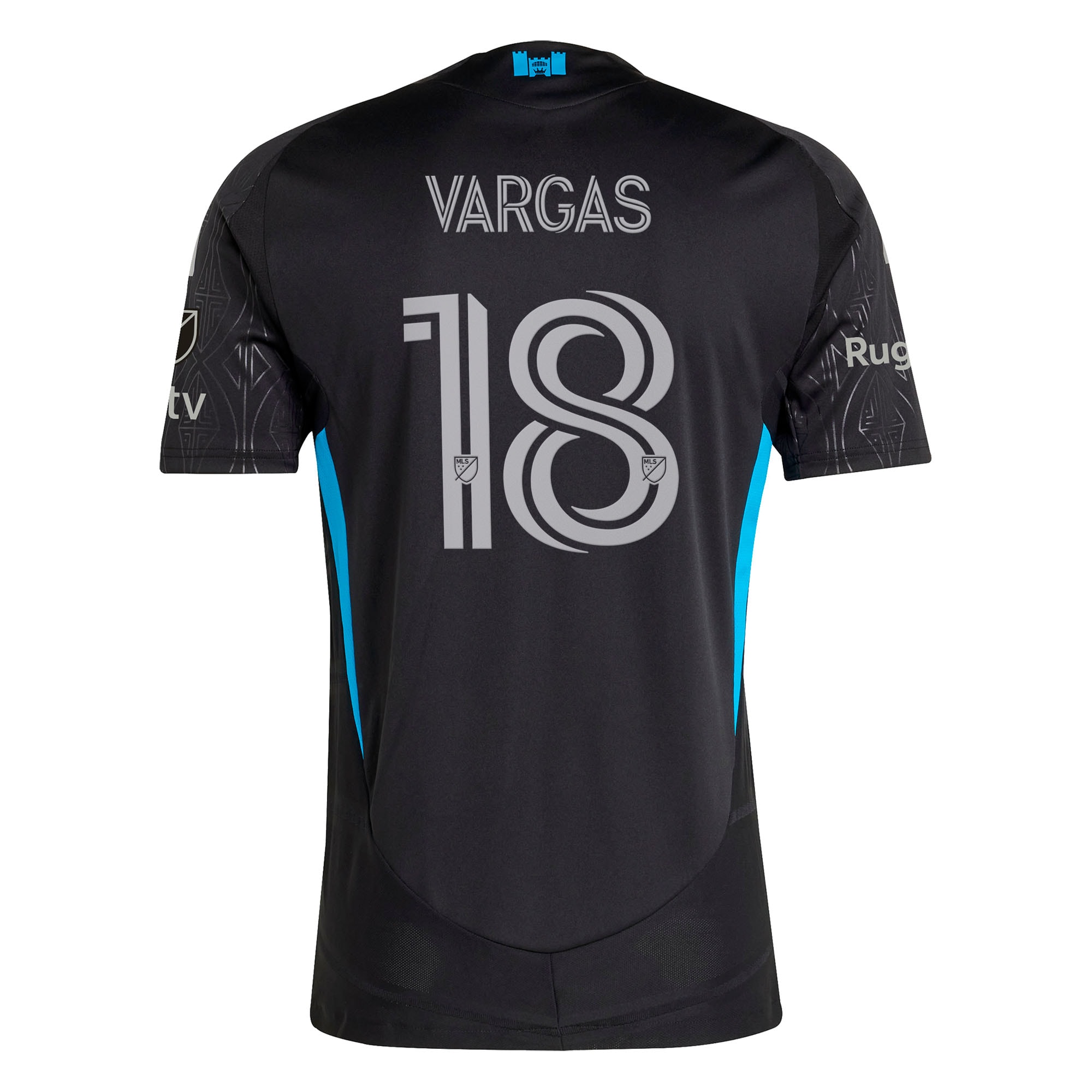 [SJH] Kerwin Vargas Charlotte FC 2025 Fortress Kit On-Field Authentic Jersey - Black
