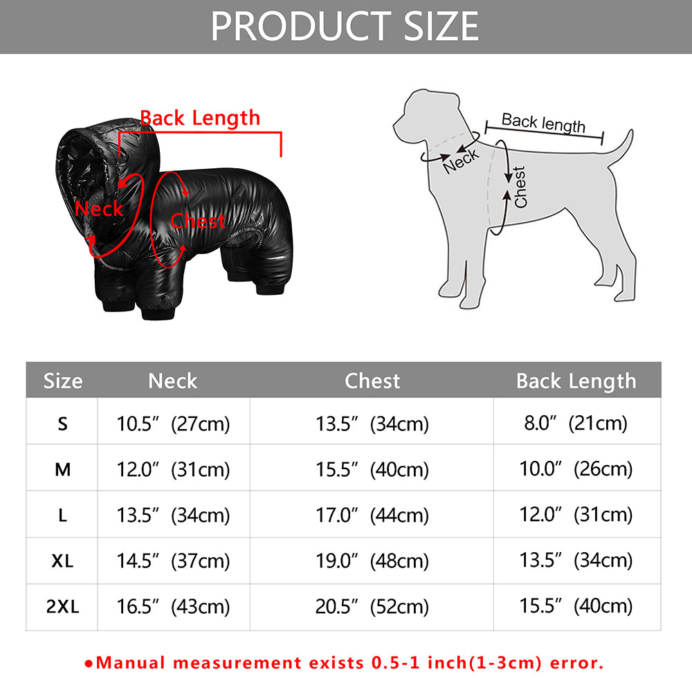 Comfortable French Bulldog Winter Jumpsuit Puppy Outfit Hoodie Windpr...