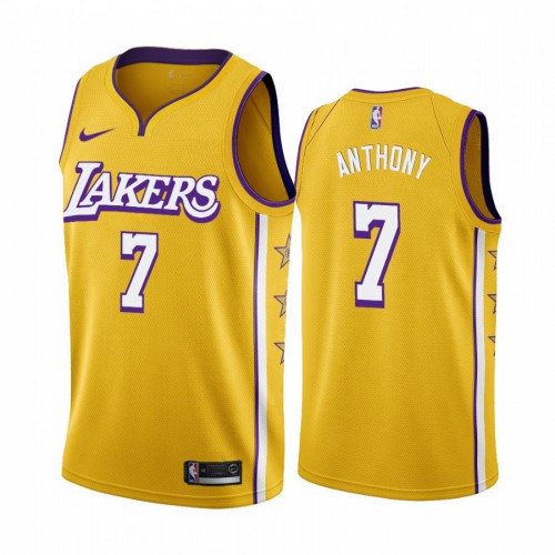 Yellow Nike Angeles Lakers #7 Lakers Jersey - Polyester Basketball Jersey
