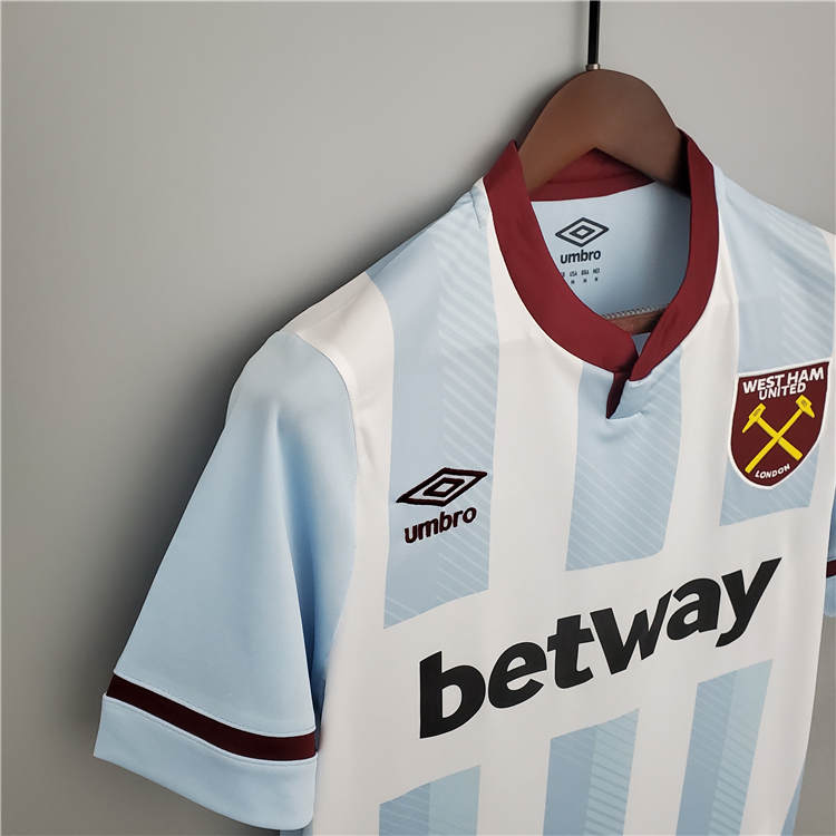 Professional Grade West Ham United 21-22 Away White Soccer Jersey