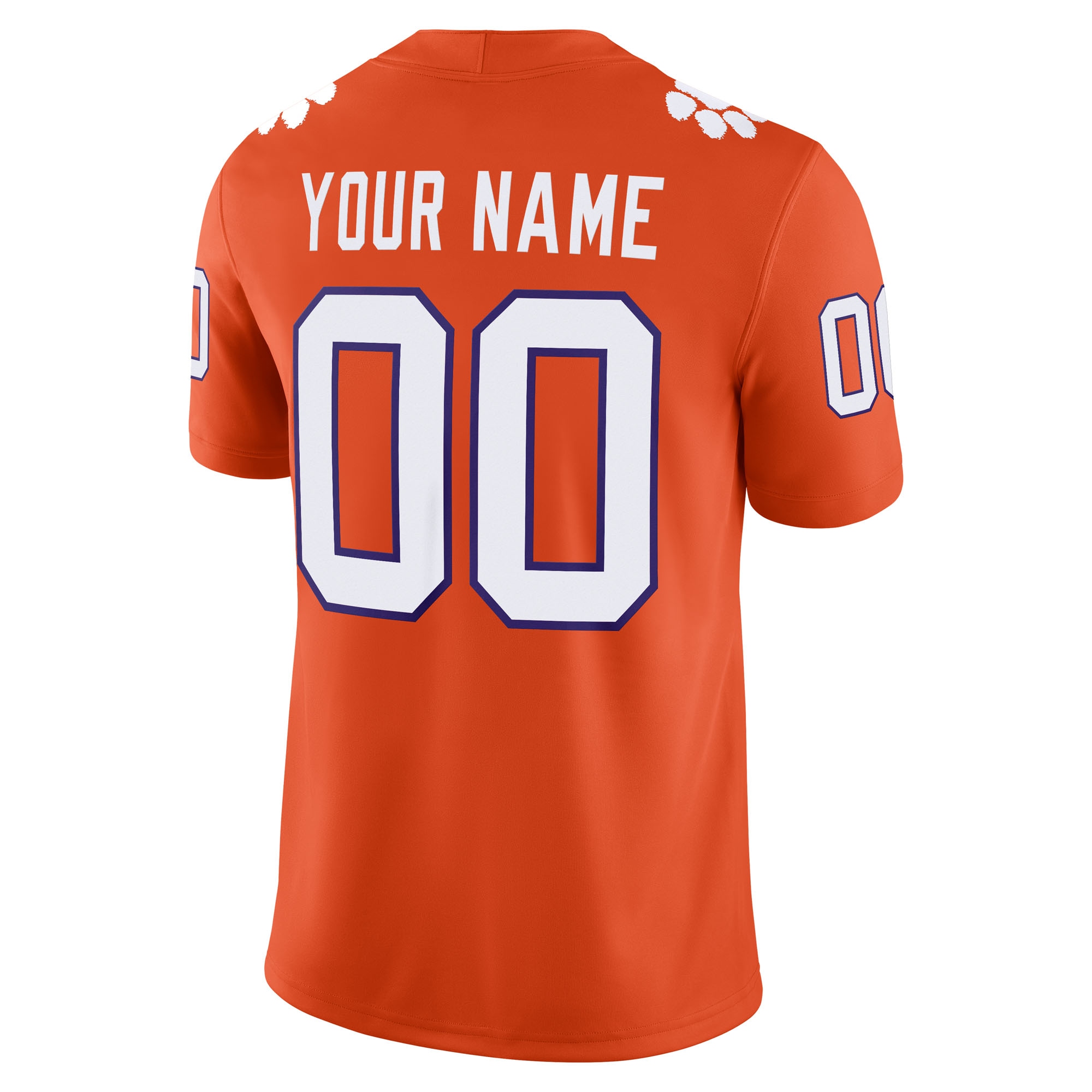 [NJP] Clemson Tigers Custom Football Game Jersey - Orange