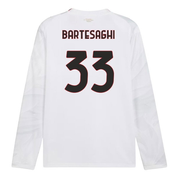 [JED] 2026 2027 AC Milan Long Sleeve Shirt Away Kit (Bartesaghi 33)