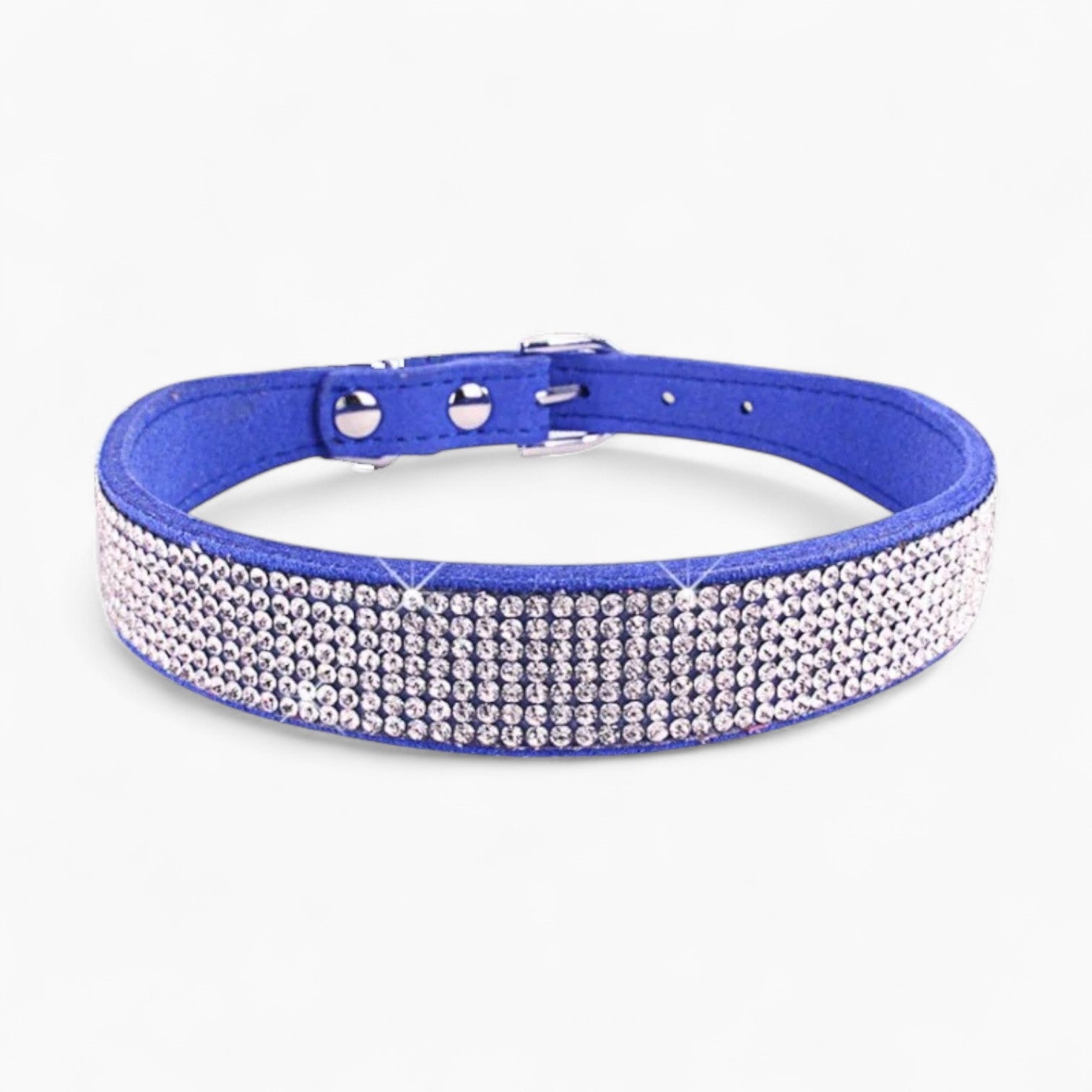 French Bulldog Sparkleruff Frenchie Rhinestone Collar – Soft Crystal