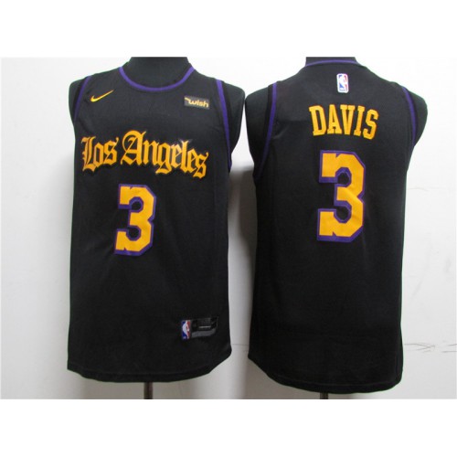 Lakers Black Anthony Davis #3 Nike Jersey - Discounted Premium Quality