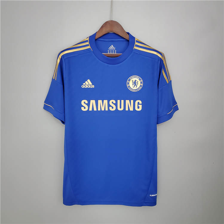 Authentic 1213 CHELSEA RETRO HOME BLUE SOCCER SHIRT JERSEY