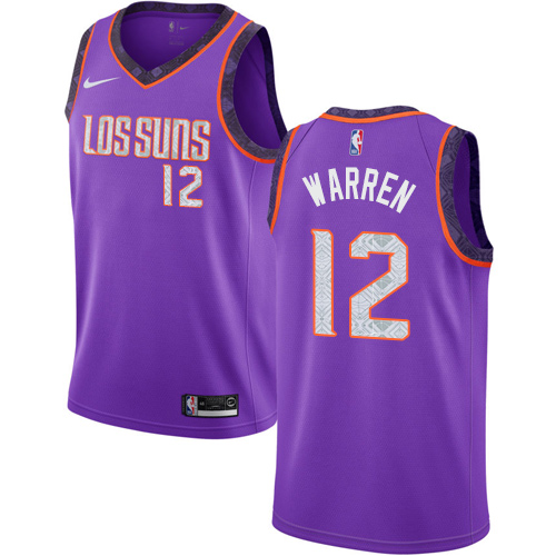 Nike Phoenix Suns #12 T.J. Warren Purple NBA Swingman City Edition 2018/19 Jersey Mens