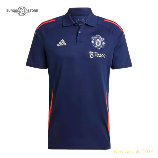 Authentic Polo Shirt Night Premium Indigo 2024-2025 Man Utd