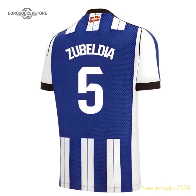 Outstanding 2025-2026 Real Sociedad Main Jersey (zubeldia 5)