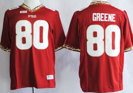 Men's None Red 2013 official Rashad Greene #80 premium Jersey