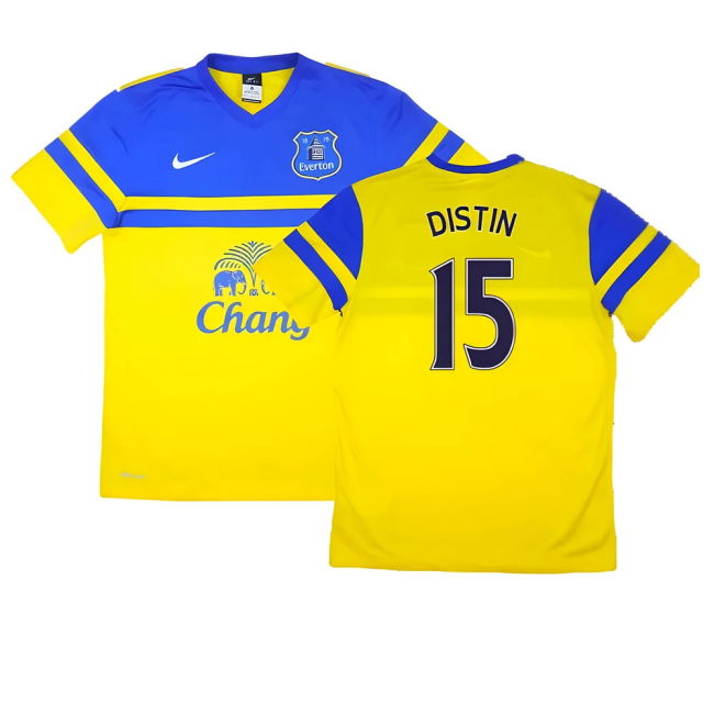 Everton 2013-14 Away Football Shirt with Everton Printing L S