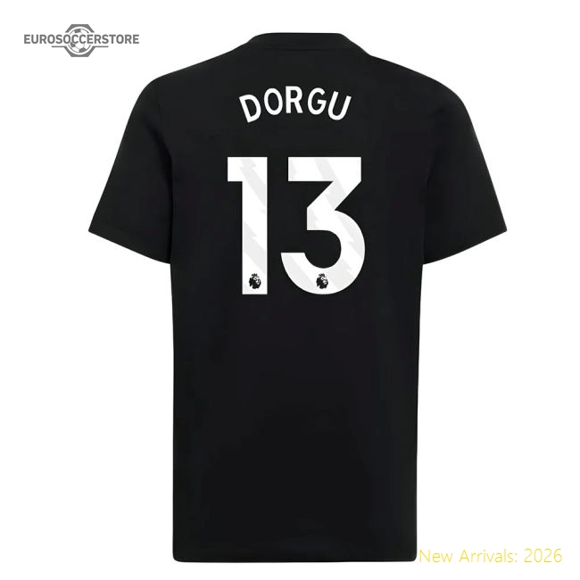2025-2026 Man Utd Eu Training Tee (black) (dorgu 13) - Collectors Item