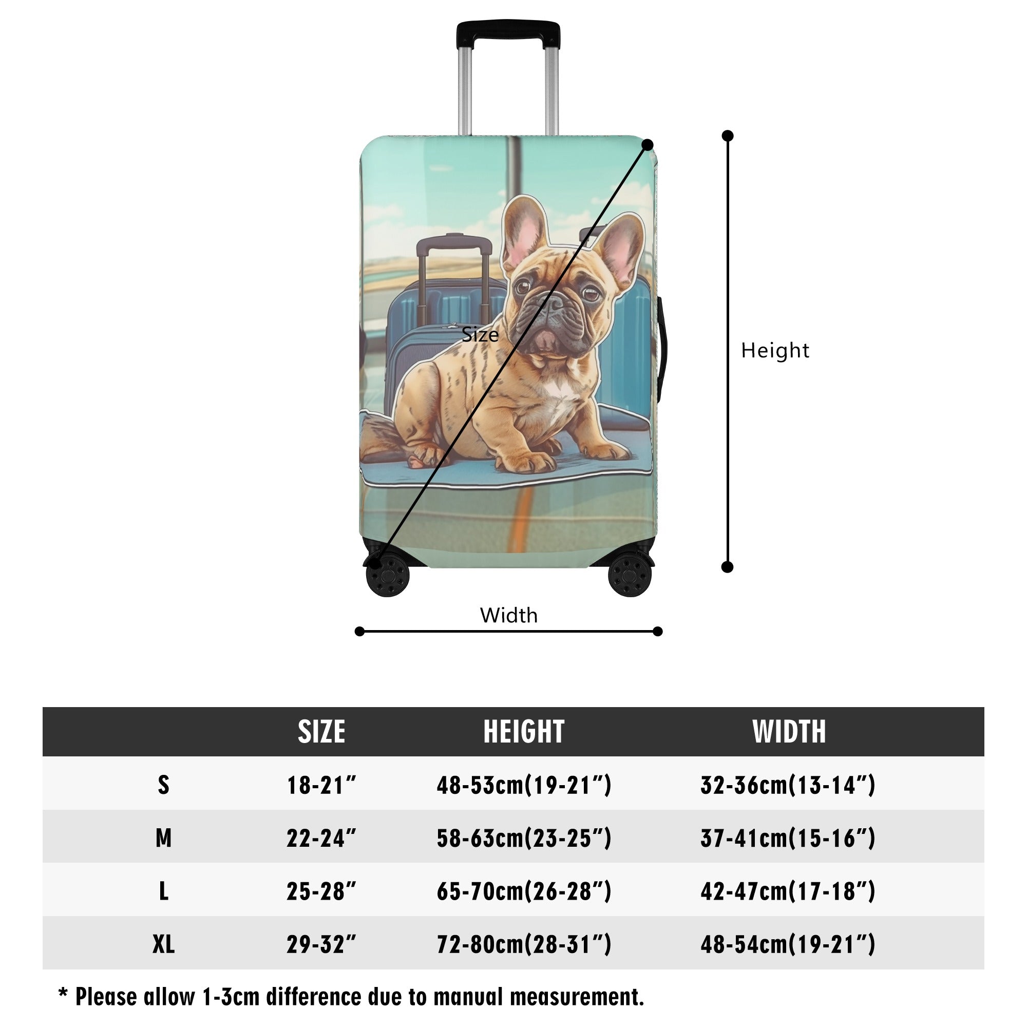 Comfortable Roxy - Comfortable Luggage Cover For French Bulldogs