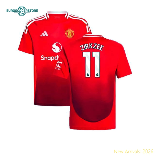 Manchester United Children 2024 Home Jersey Shirt Football Fan Supporter Match Day Football Fan Gear