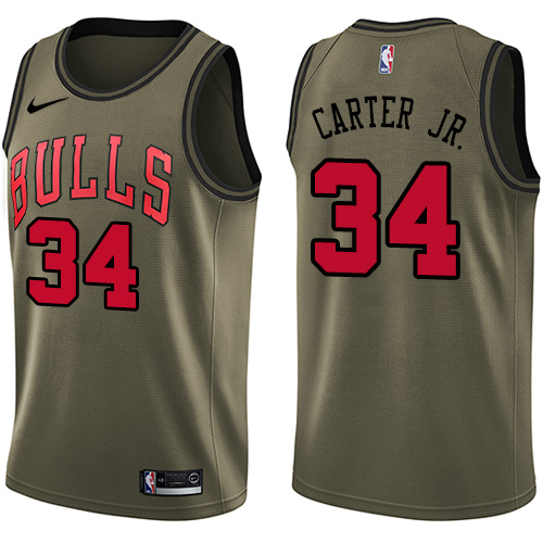 Green Nike C. Bulls #34 NBA Jersey Basketball Jersey Basketball Jersey
