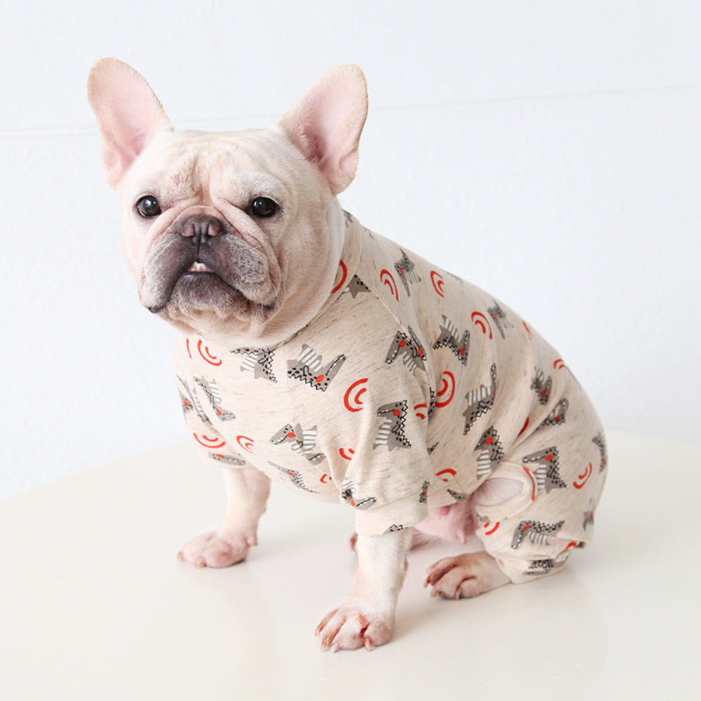 Culture-Inspired Frenchie Pajamas Cotton Onesis Suit for Fashion Lovers